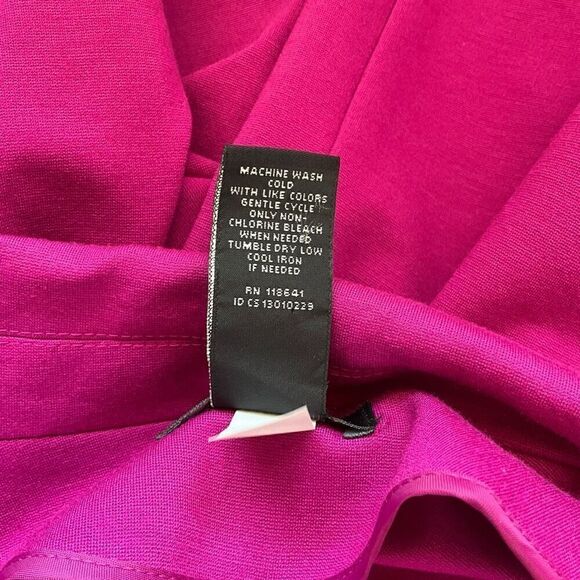 Lane Bryant Womens Plus 28 4X Ponte Moto Jacket Pink Asymmetrical Zip Stretch - Picture 14 of 15